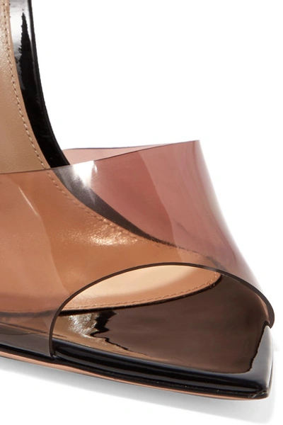 Shop Gianvito Rossi Alise 105 Pvc And Patent-leather Mules