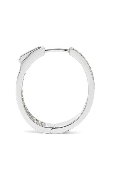 Shop Anita Ko Meryl 18-karat White Gold Diamond Hoop Earrings