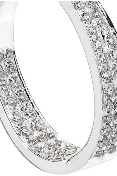 Shop Anita Ko Meryl 18-karat White Gold Diamond Hoop Earrings