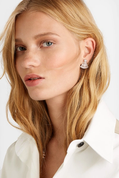 Shop De Grisogono Ventaglio 18-karat Rose Gold Diamond Earrings