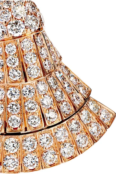 Shop De Grisogono Ventaglio 18-karat Rose Gold Diamond Earrings