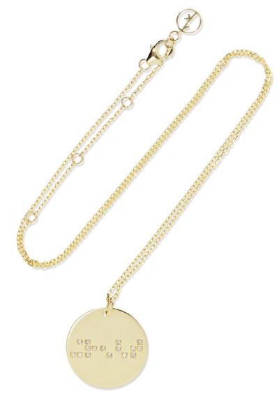 Shop Anissa Kermiche Strength 9-karat Gold Diamond Necklace