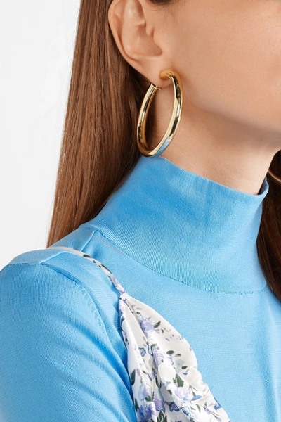 Shop Jennifer Fisher Samira Gold-plated Clip Hoop Earrings