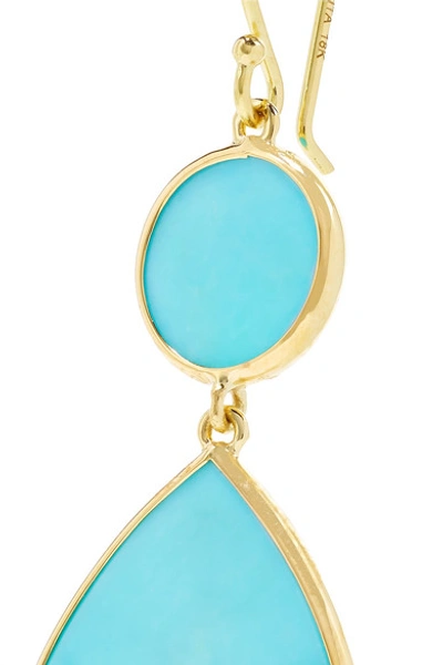 Shop Ippolita Polished Rock Candy 18-karat Gold Turquoise Earrings