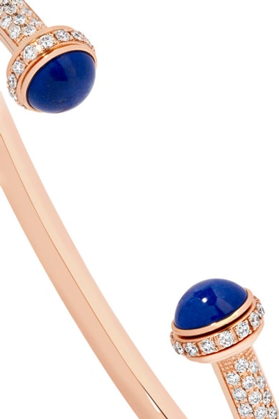 Shop Piaget Possession 18-karat Rose Gold, Diamond And Lapis Lazuli Cuff