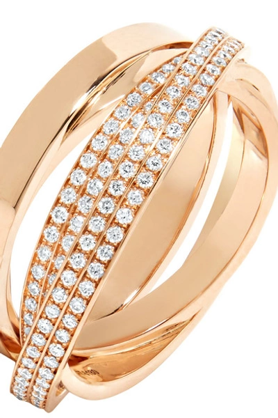 Shop Repossi Technical Berbère 18-karat Rose Gold Diamond Ring