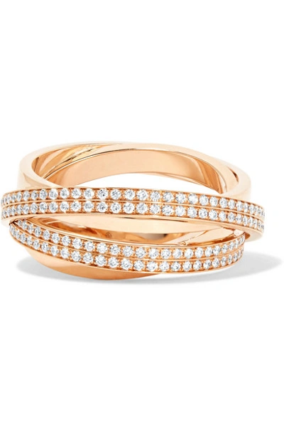 Shop Repossi Technical Berbère 18-karat Rose Gold Diamond Ring