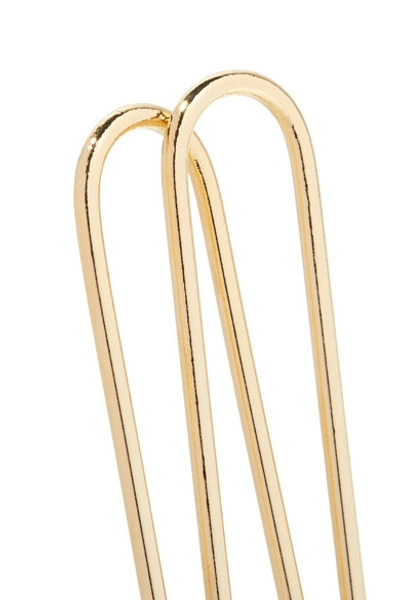 Shop Jennifer Fisher Clean Gold-plated Hair Slides