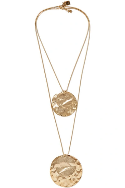 Shop Rosantica Hammered Gold-tone Necklace