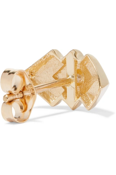 Shop Loren Stewart Deco 14-karat Gold Cubic Zirconia Earrings