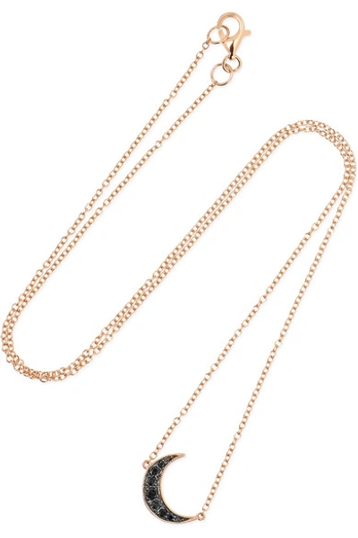 Shop Andrea Fohrman Luna 18-karat Rose Gold Diamond Necklace