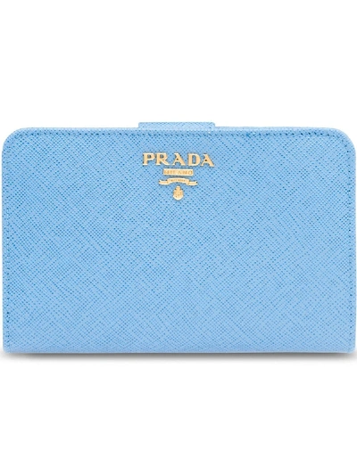 Shop Prada Medium Wallet - Blue