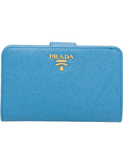 PRADA MEDIUM WALLET - 蓝色