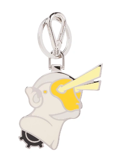 Shop Prada Monkey Keyring - Metallic