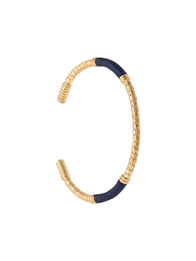 Shop Aurelie Bidermann Textured Cuff Bracelet In Gold