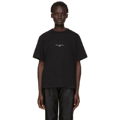 Shop Stella Mccartney Black Small Print Logo T-shirt In 1000 Black