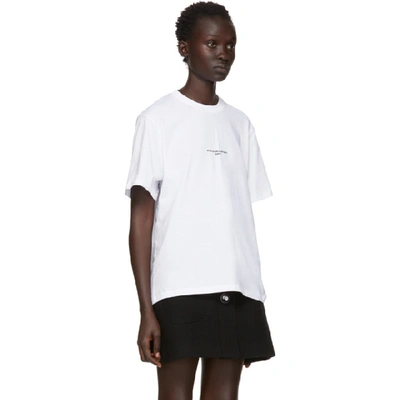 Shop Stella Mccartney White Small Print Logo T-shirt In 9000 White