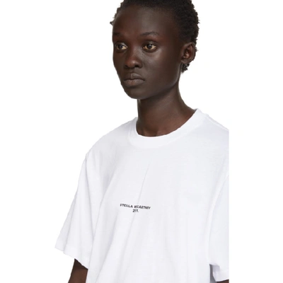 Shop Stella Mccartney White Small Print Logo T-shirt In 9000 White