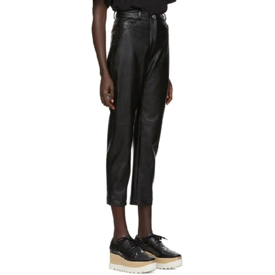 Shop Stella Mccartney Black Alter Faux-leather Trousers