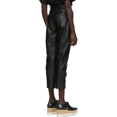 Shop Stella Mccartney Black Alter Faux-leather Trousers