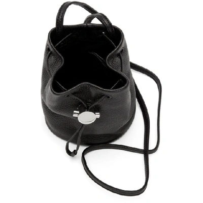 Shop Kara Black Baby Moon Drawcord Bucket Bag