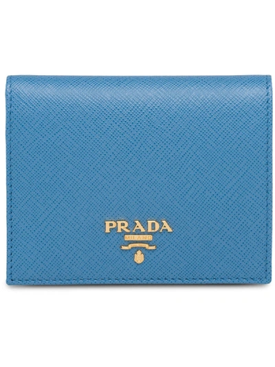 Shop Prada Bifold Wallet - Blue