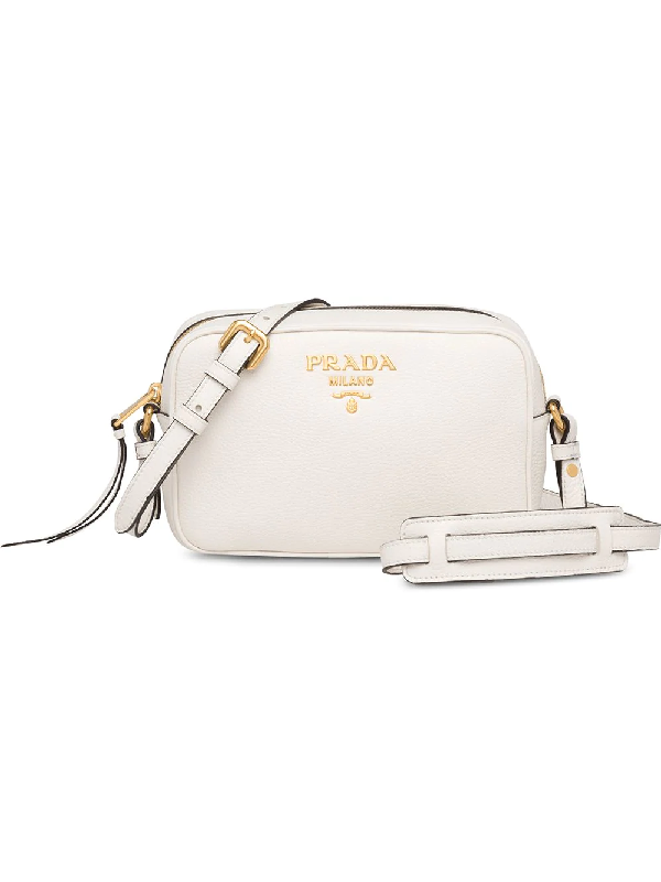 prada logo plaque crossbody bag