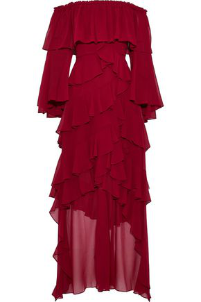 badgley mischka burgundy dress