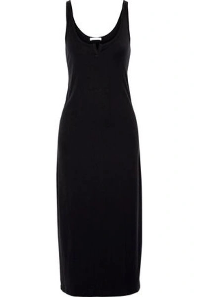 Shop Skin Pima Cotton-jersey Nightdress In Black