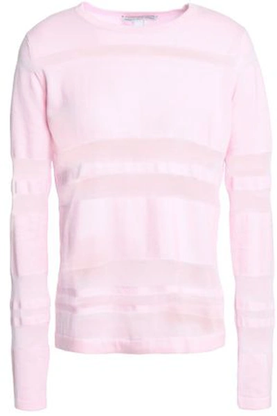 Shop Autumn Cashmere Woman Striped Cotton Sweater Baby Pink