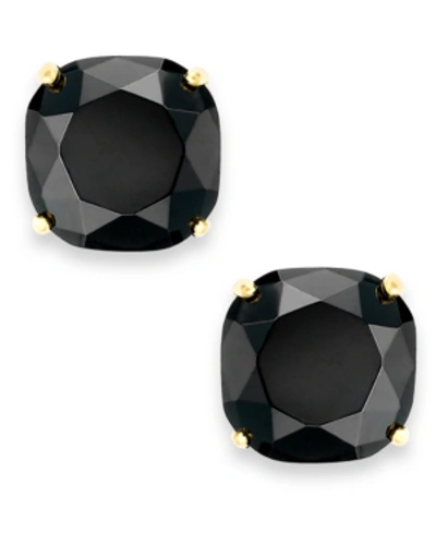 Shop Kate Spade Square Stud Earrings In Jet