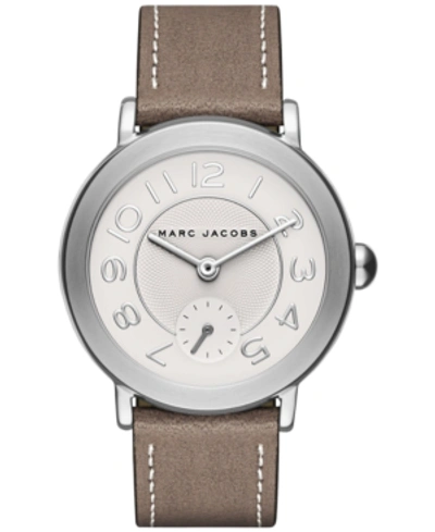 Shop Marc Jacobs Women's Riley Cement Leather Strap Watch 36mm