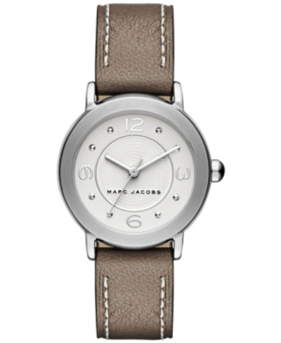 Shop Marc Jacobs Women's Riley Cement Leather Strap Watch 28mm