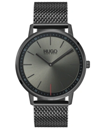 Shop Hugo Boss Men's #exist Ultra Slim Gray Ion-plated Stainless Steel Mesh Bracelet Watch 40mm Women's Shoes
