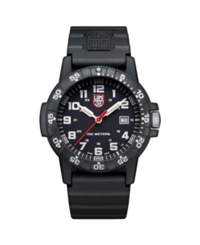 Shop Luminox Men's 0321 Sea Turtle Black Rubber Bracelet Watch In Multi