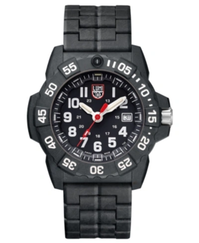 Shop Luminox 3502 Navy Seal Watch, Carbon Link Bracelet In Black