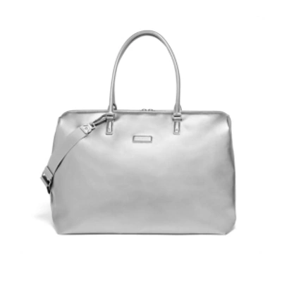 Shop Lipault Miss Plume Weekend Bag In Titanium