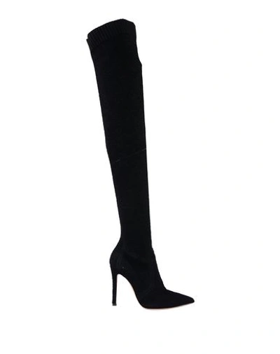 Shop Gianvito Rossi Woman Boot Black Size 6.5 Textile Fibers