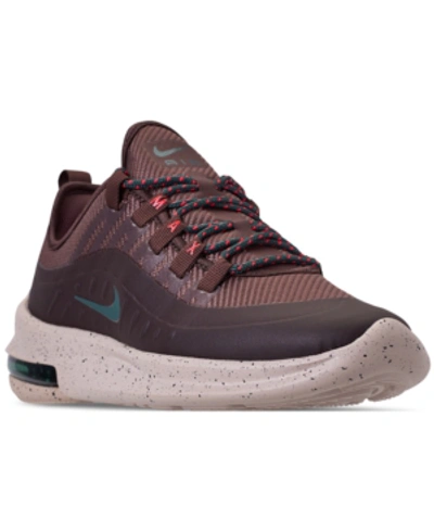 Shop Nike Men's Air Max Axis Premium Casual Sneakers From Finish Line In Mahogany Mink/faded Spruc