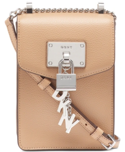 Dkny Elissa Pebble Leather Charm Chain Strap Crossbody Created For Macy s In Latte ModeSens