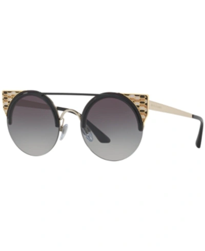 Shop Bvlgari Sunglasses, Bv6088 In Black/grey Gradient