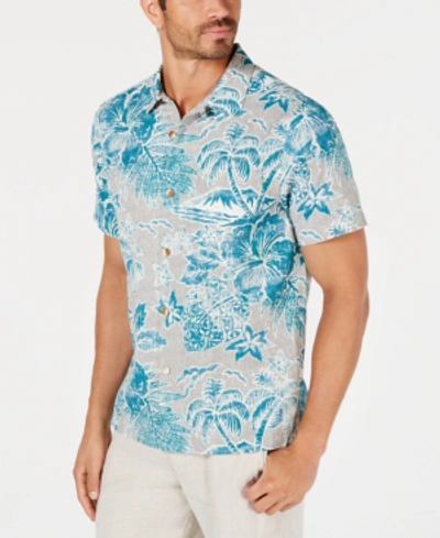Shop Tommy Bahama Men's Beach Batik Hawaiian Shirt In Navy