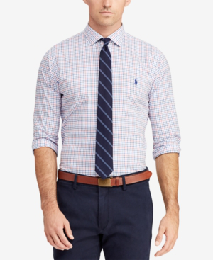 polo ralph lauren men's classic fit stretch poplin shirt