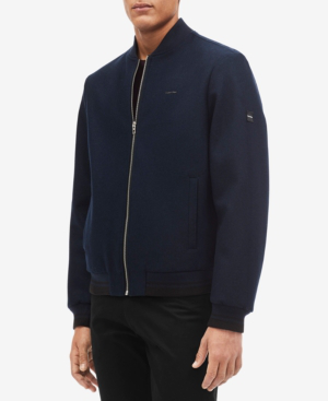 calvin klein men's wool bomber jacket