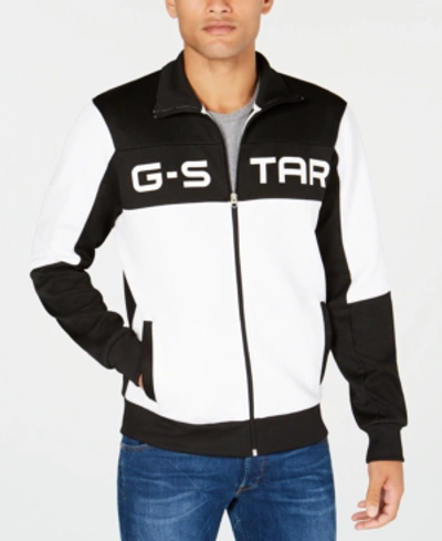 fort Afkorten Grijpen G-star Raw Men's Rodis Colorblocked Logo Track Jacket, Created For Macy's  In White/black | ModeSens