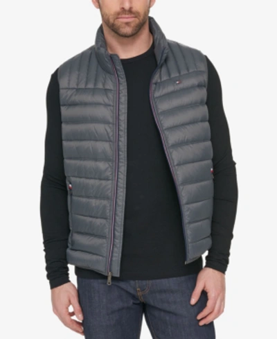 Tommy Hilfiger Men's Quilted Vest, Created For Macy's In Charcoal | ModeSens