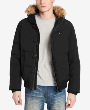 tommy hilfiger coat fur hood