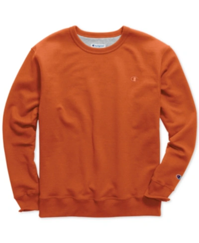 Shop Champion Men's Powerblend Fleece Sweatshirt In Orange