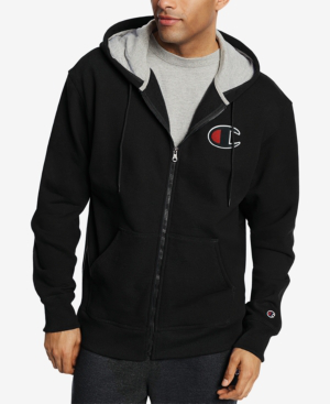 black champion hoodie zip up