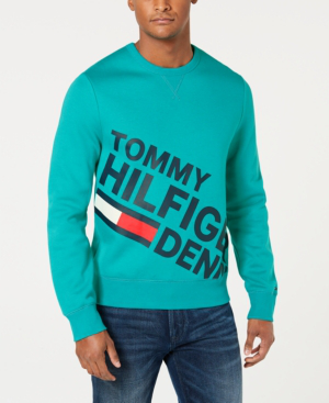 tommy hilfiger turquoise sweatshirt